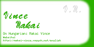 vince makai business card